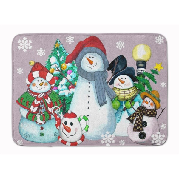 Carolines Treasures Snowman Collection For the Holidays Machine Washable Memory Foam Mat PJC1084RUG - main
